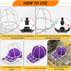 2 Pack Hat Washer For Washing Machine, Cap Washing Protector Holder Fit For Adult And Kid'S Ball Caps