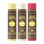 Sun Bum Spf 30 Sunscreen Lip Balm 3 Flavor Variety Pack - Coconut, Banana, Watermelon - Moisturizing Aloe Vera And Vitamin E - Vegan And Cruelty Free - Uva/Uvb Lip Protection - 0.15 Oz, 3 Count
