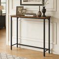 Narrow Entryway Console Table & Sofa Side Table - Industrial Hallway Table For Small Spaces, Behind Couch Table, Multi-Functional Living Room Bedroom Office,Brown, 29.5" X 9.4" X 29.5"