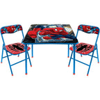 Idea Nuova Marvel Spiderman 3 Piece Children'S Activity Square Table And Chair Set, Ages 3+ (Nn201039)