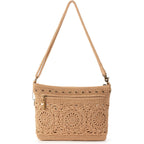 The Sak Lumi Convertible Crossbody Purse - Women's Handbag for Everyday & Travel, 3-in-1 Small Crossbody in Crochet & Leather