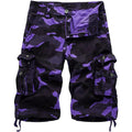 Mens Camo Cargo Shorts Cotton Multi-Pocket Outdoor Camouflage Cargo Shorts