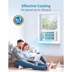 Midea 5,000 Btu Window Air Conditioner, Cools Up To 150 Sq. Ft. With Easy-To-Use Reusable Filter, Remote, Perfect Ac For Bedroom, Living Room, Home Office, Electronic Control