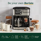 Cuisinart Coffee Center Barista Bar 4-In-1 Coffee Maker, Single-Serve Pods Compatible, Coffeemaker, Three Brewing Sizes, Ss-4N1Nas, Black