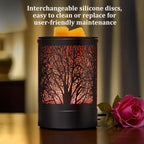 Enaroma Fragrance Wax Melts Warmer With 7 Colors Led Changing Light Classic Black Forest Design Scent Oil Candle Warmer For Home Black Forest