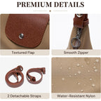 Mini Nylon Handbag For Women Crossbody, Small Shoulder Bag With 2 Straps, Convertible Dumpling Purse, Crescent Underarm Bag