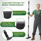 Walensee 2-In-1 Weed Puller Tool And Garden Hoe, Long Handle Weed Rake | Durable 3.5Mm Steel Head, 64-Inch Adjustable Handle. Ergonomic Design Relieves Back Strain While Removing Deep-Rooted Weeds.