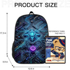 Game Backpack 3Pcs Daypack Gaming Shoulder Bag Leisure Travel Adjustable Strap Backpacks 17.3In