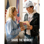 United States 250th Anniversary Celebration Hat, Low Profile Patriotic Cap Adjustable Baseball Cap for Men Women White