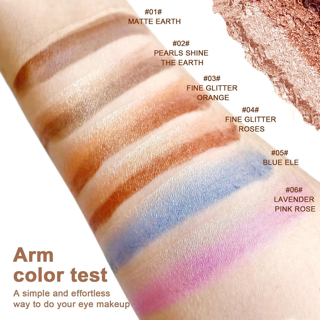 3 Color Eyeshadow Stick In Set Of 6, Long Lasting & Waterproof Creamy Eye Shadow, With Vitamin E Makeup For Day & Night Look, 1.13 Oz