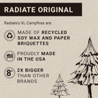 Radiate Xl 8" Portable Campfire As Seen On Shark Tank - Up To 2 Hours Of Burn Time - Reusable Travel Fire Pit For Camping, Patios & Beach Days - Portable Fire Pit - Made In Usa