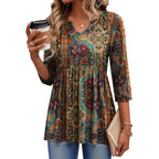 Zeagoo 3/4 Length Sleeve Womens Tops 2026 Blouses for Women Dressy Casual Fashion Clothing V Neck T-Shirts Summer Outfits
