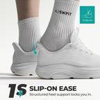 Allswifit Women'S Slip On Walking Shoes Hands-Free Cushion Running Tennis Comfortable Arch Support Gym Workout Athletic Fashion Sneakers Stedicloud