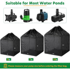Pond Filter Bag, Pump Barrier Bag | Anti-Clogging Cube Filter Box, Black Media Bag Pump Mesh Bag For Outdoor Water Fish Ponds