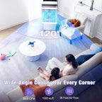 Portable Air Conditioners, 3000 Cfm Swamp Cooler, Evaporative Air Cooler With 6.87 Gal Water Tank, 3 Speeds & 4 Modes, 120° Oscillation, 15H Timer Air Cooler For Home, Kitchen, Bedroom