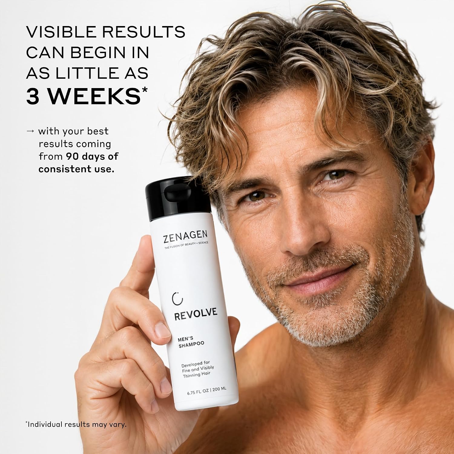 Zenagen Revolve Men'S Thickening Shampoo | Supports Appearance Of Fuller, Healthier-Looking Hair, Developed For Fine & Visibly Thinning Hair, Plant-Based, Color-Safe, 5-Minute Treatment