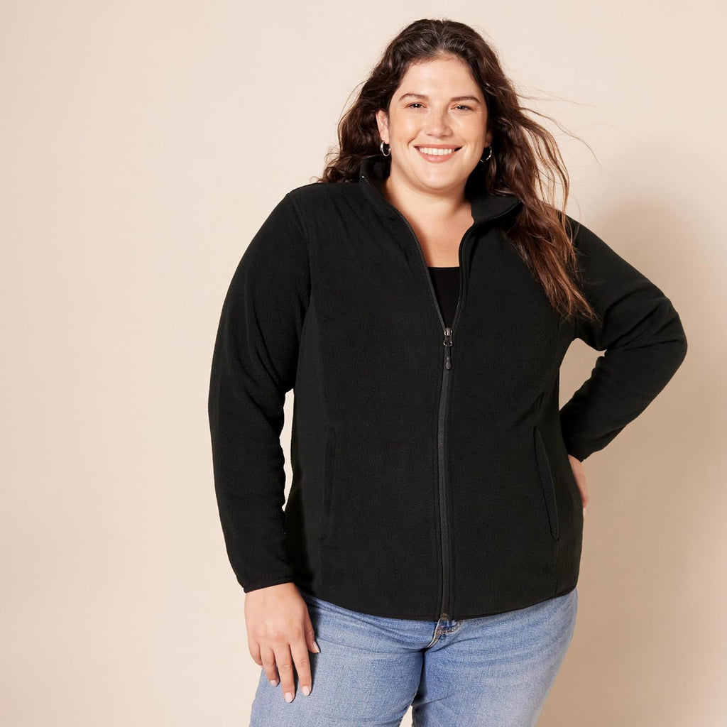 Amazon Essentials Women'S Classic-Fit Full-Zip Polar Soft Fleece Jacket, Outerwear Coat With Cuffs (Available In Plus Size)