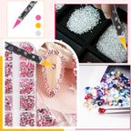 3 Pcs Rhinestone Picker, Self-Adhesive Wax Pencil Diamond Art Pen, Rhinestone Applicator, Gem Picker, Jewel Dotting Tools for Nail Art with Pencil Sharpener