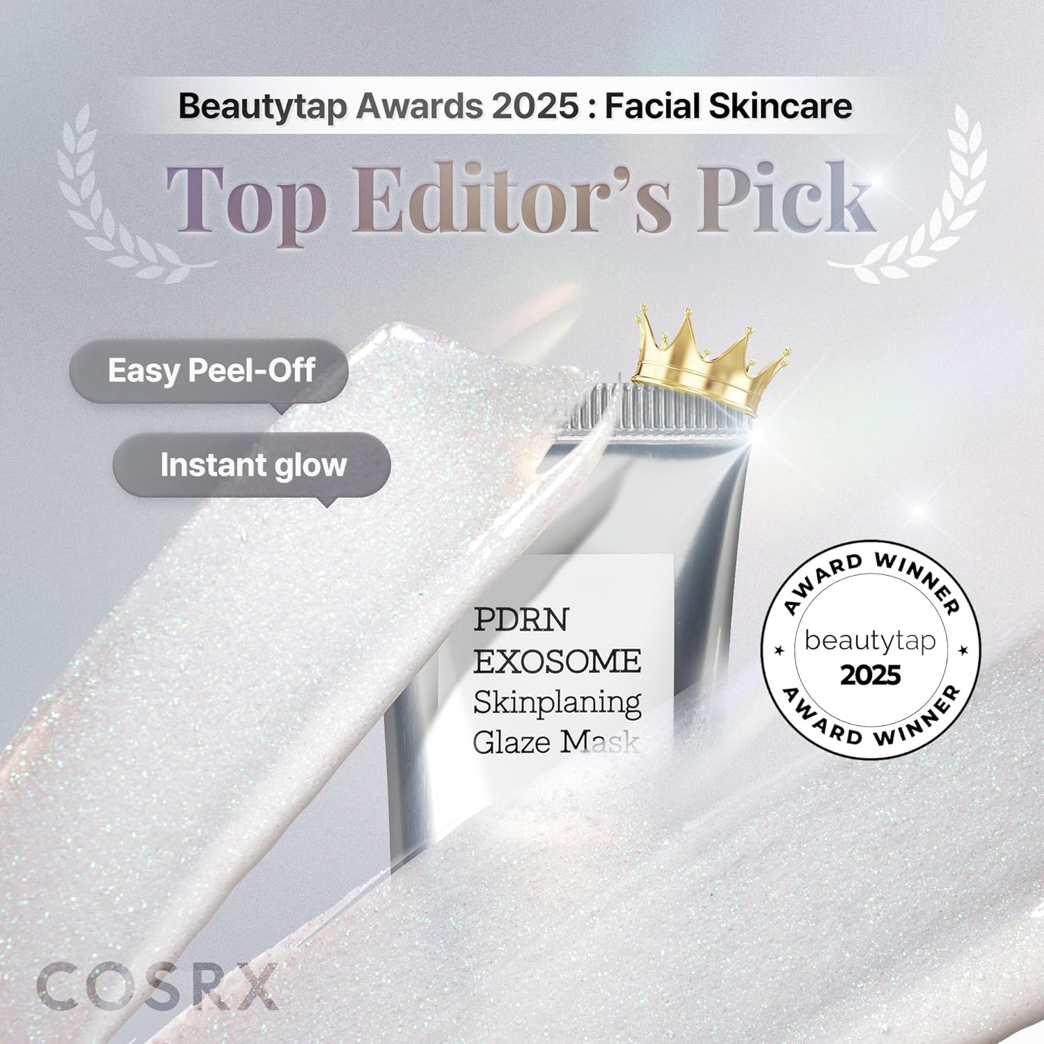 COSRX PDRN EXOSOME Glaze Wrapping Mask with SALMON DNA PDRN, Instant Glow, Easy Peel-Off Overnight Mask for Glass Skin, Firmness, Elasticity & Skin Texture Care, Mothers day gifts Korean Skin Care