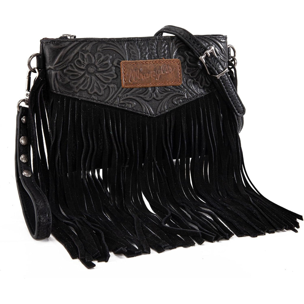 Wrangler Crossbody Small Purse for Women Wristlet Fringe Bag Western Purse
