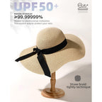 Furtalk Womens Sun Straw Hat Wide Brim Summer Hat Foldable Packable Floppy Beach Hats For Women