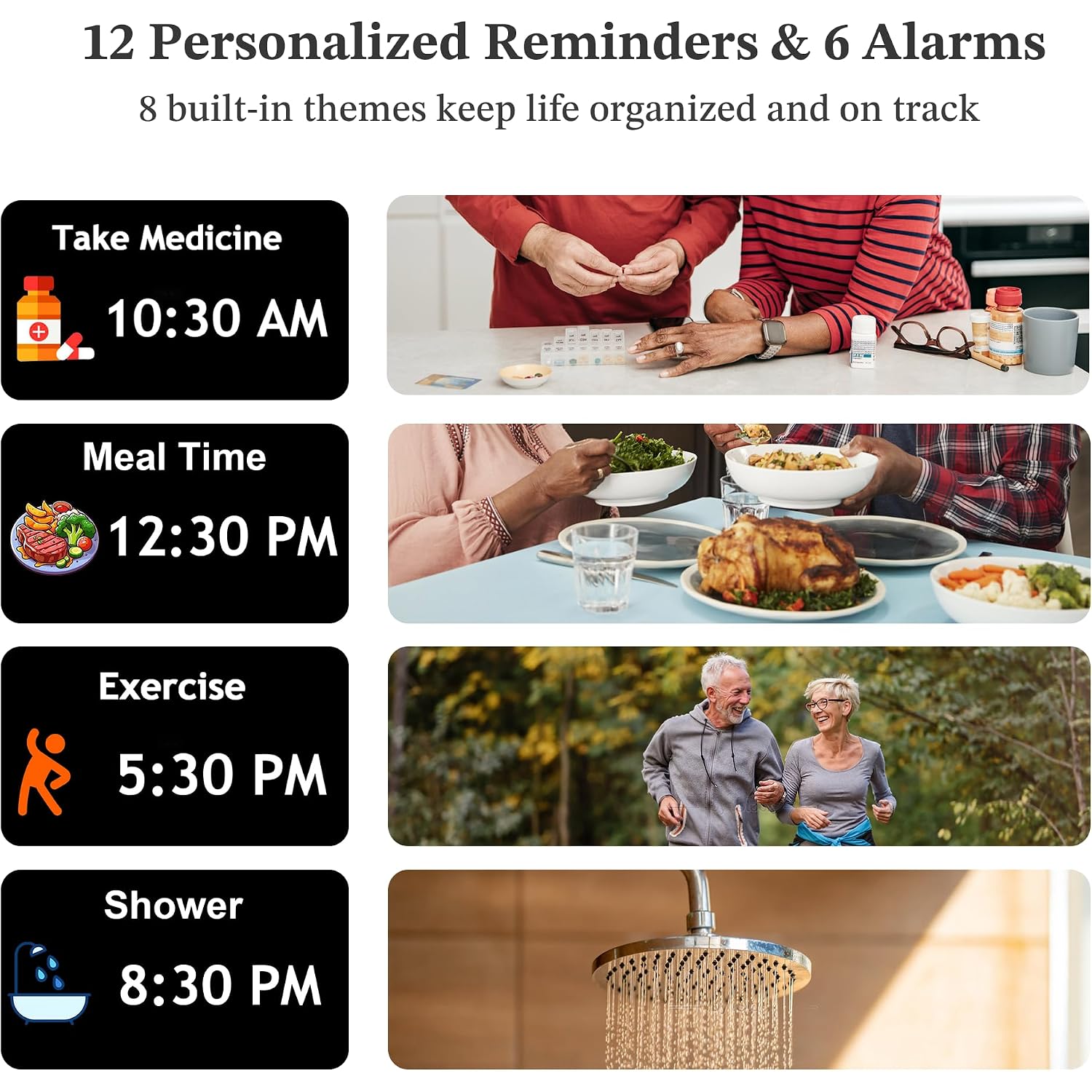 2025 New, Digital Clocks, 7'' Dementia Clock With Date And Time For Elderly, Auto-Dimming, 12 Reminders & 6 Alarms, Button & Remote Control, Auto Dst, Digital Calendar For Seniors Large Display
