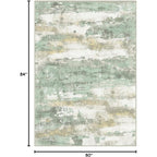 BEIMO Area Rugs 5x7 for Living Room Bedroom, Modern Abstract Machine Washable Large Light Green Rug Soft Rug, Low Pile Floor Carpet with Non Slip Backing for Dining Room