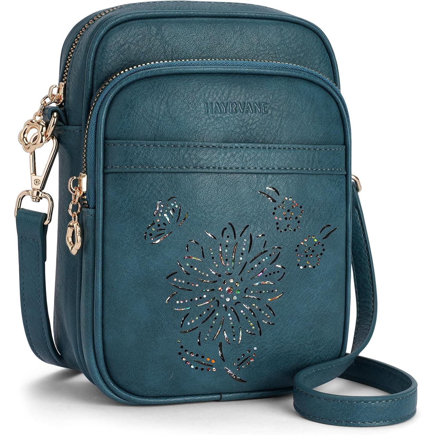 Small Crossbody Bags for Women, RFID Phone Purse with Card Slots, Triple Compartments Lightweight Shoulder Bag
