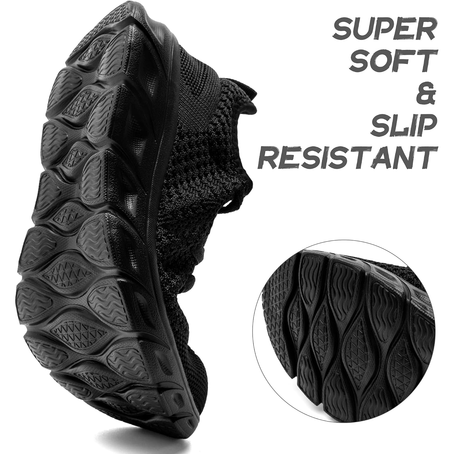 Running Shoes For Men Women Slip On Unisex Walking Tennis Non-Slip Work Shoes Lightweight Breathable Athletic Workout Gym Sneakers Casual Fashion Sneakers