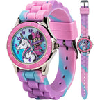 Minnie Mouse Time Teacher Watch For Girls - Analog Time Learning With Easy-To-Read Numbers And Comfortable Silicone Band