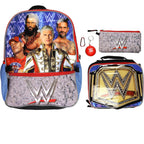 Wwe Backpack 5-Piece Set Undisputed Champion 16" Book Bag With Insulated Lunch Box