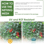 Ruolan Bird Netting For Garden Protect Vegetable Plants And Fruit Trees13X20Ft,Plastic Trellis Netting For Birds, Deer,Squirrels And Other Animals