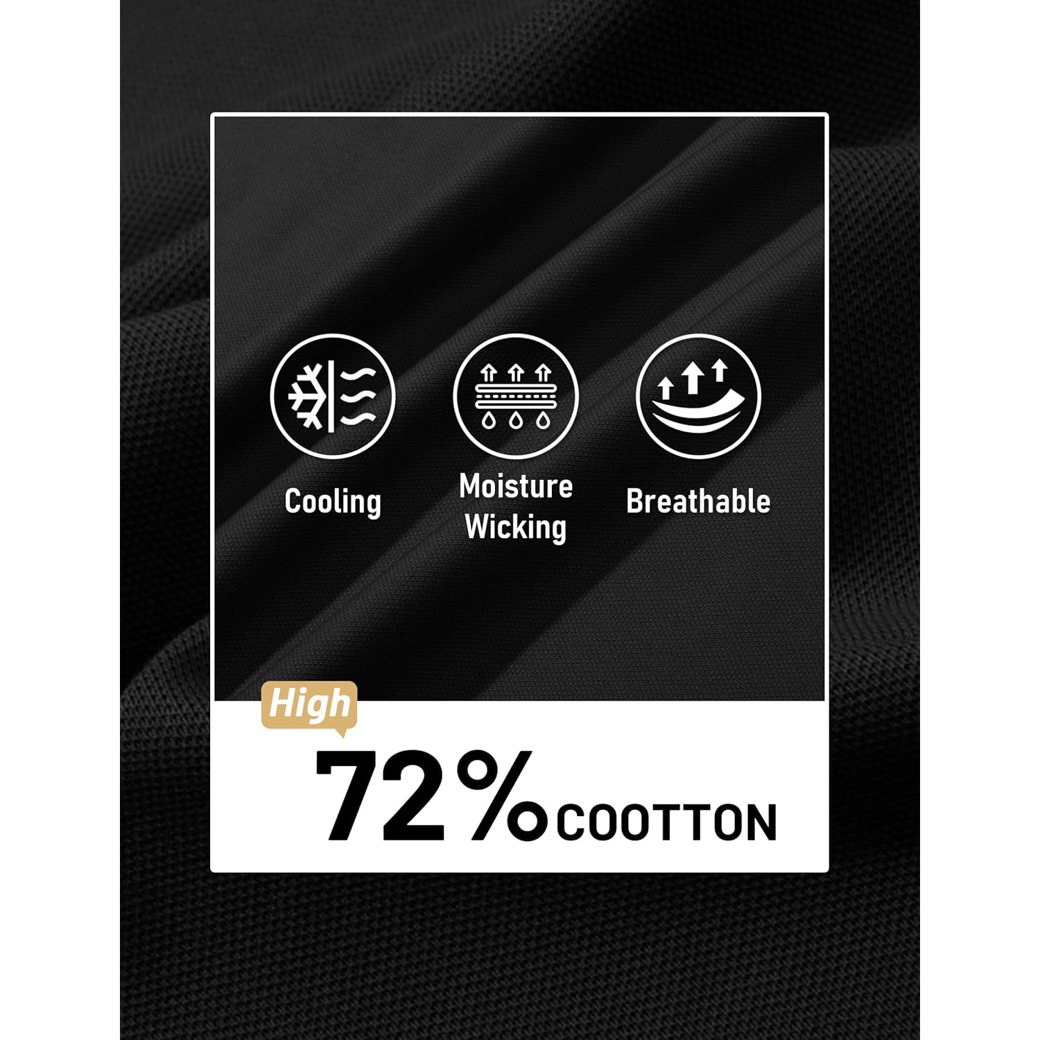 Magcomsen Men'S Polo Shirts Short Sleeve Cotton Pique 3 Button Classic Fit Casual T-Shirt Performance Golf Shirts