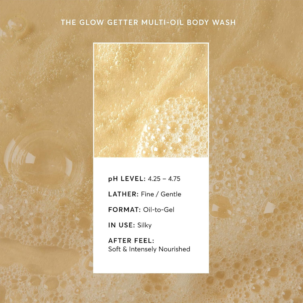Naturium The Glow Getter Multi-Oil Hydrating Body Wash, Gentle Cleanser, 16.9 Oz