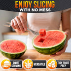 Stainless Steel Watermelon Slicer Cutter Tool – Easy Grip Durable Slicer For Watermelon, Cantaloupe, Papaya, Honeydew & More, Cut Cubes Or Slices Fast | Mess-Free Prep For Parties, Bbqs, Summer Snacks