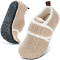House Slippers for Women Men Slip on Indoor Barefoot Slippers Socks Cozy Fuzzy House Shoes Rubber Sole