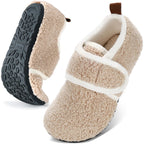 House Slippers for Women Men Slip on Indoor Barefoot Slippers Socks Cozy Fuzzy House Shoes Rubber Sole