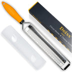 Deiss Pro Lemon Zester & Heavy Duty Cheese Grater & Vegetable Grater - Parmesan Cheese Lemon, Garlic, Nutmeg, Chocolate, Fruits, Vegetables, Ginger Grater - Cheese Shredder & Stainless Steel Grater