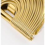 Half-Moon Clutch Purse For Women Wedding Woven Evening Shoulder Bag Top Handle Gold Party Prom Handbag
