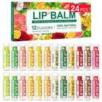Dmsky 24 Pack Lip Balm, Natural Lip Balm Bulk With Vitamin E And Coconut Oil, Moisturizing Lip Care Product For Chapped Lips, Mothers Day Gifts And Teacher Appreciation Gifts