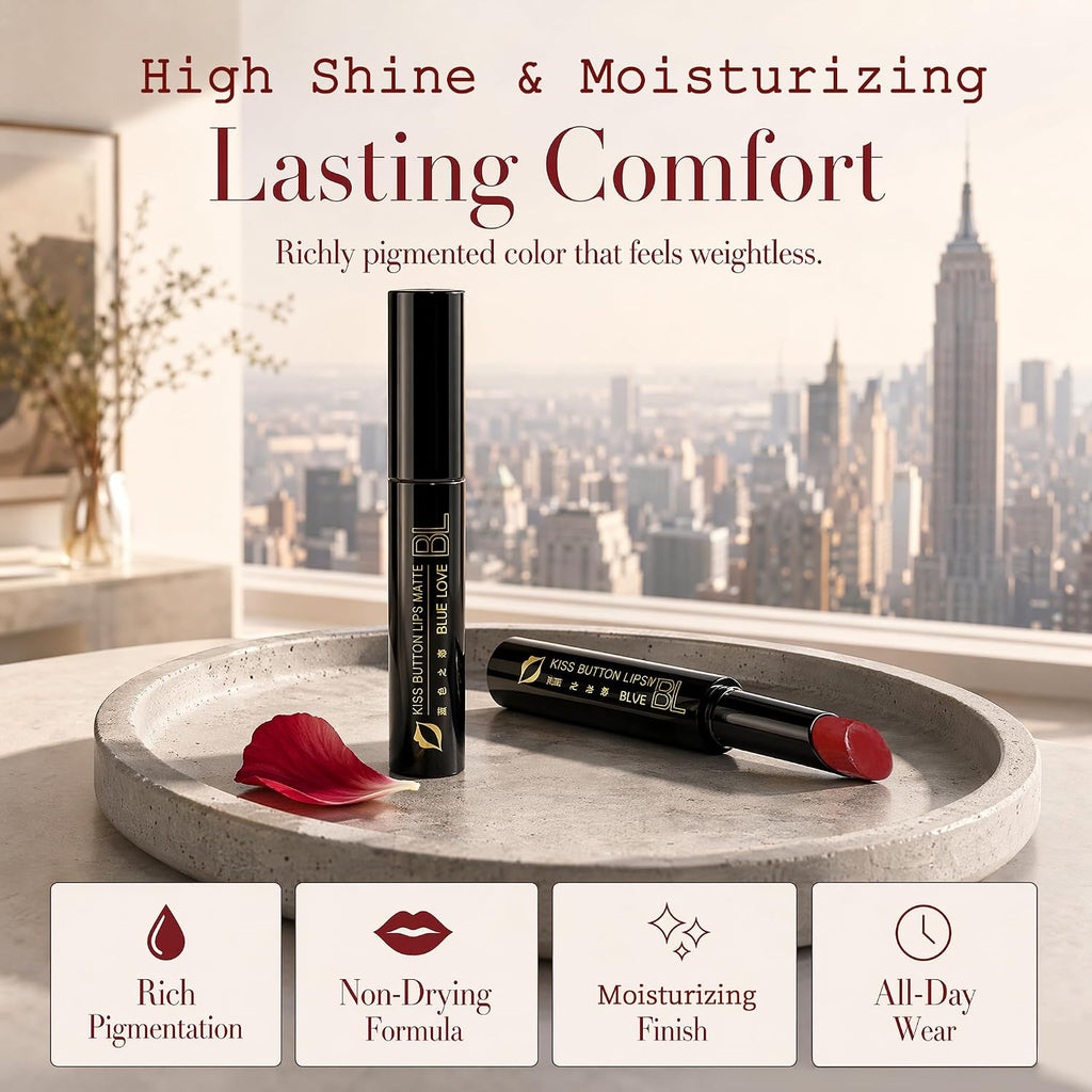 Blue Love 2Pcs Jelly Gloss Lipstick Set, High Shine & Moisturizing Melting Jelly Lip Balm, Long Lasting Plumping Lip Tint Gloss (Cinnamon Latte&Peach Oolong)