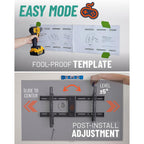 Echogear Fixed Tv Wall Mount For Tvs Up To 90” Or 150Lbs, 2.25” Low Profile | Universal Tv Mount W/ Diy Install Includes Hardware, Drill Template, Post Install Adjustments, Pull Strings For Cable Access
