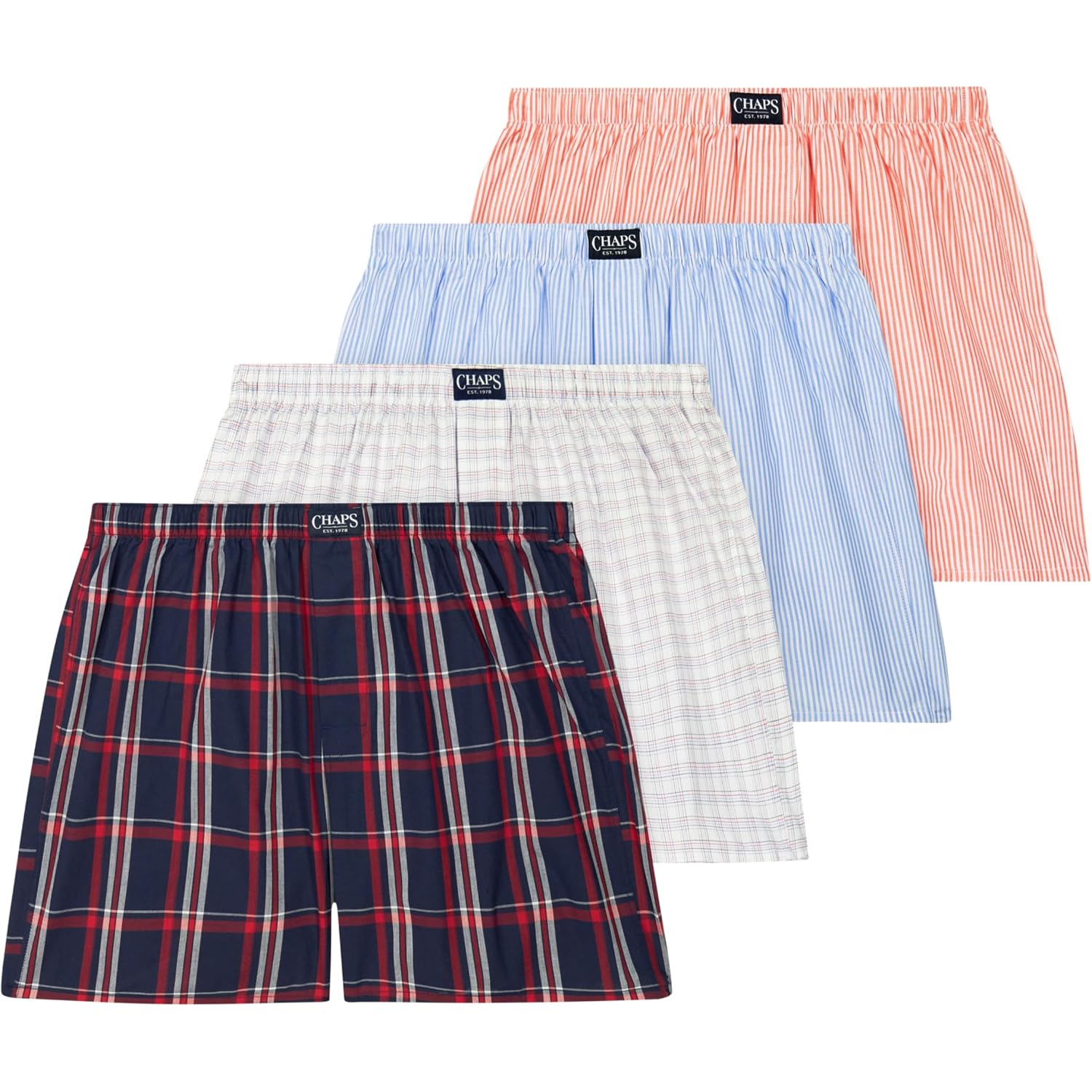 Men'S Underwear, Cotton Woven Boxers For Men, Breathable Boxer