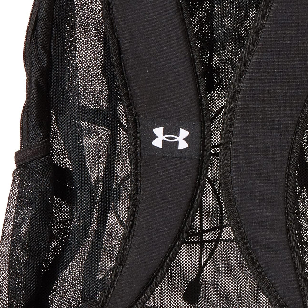 Under Armour Adult Hustle Mesh Backpack , (001) Black / / White , One Size Fits Most