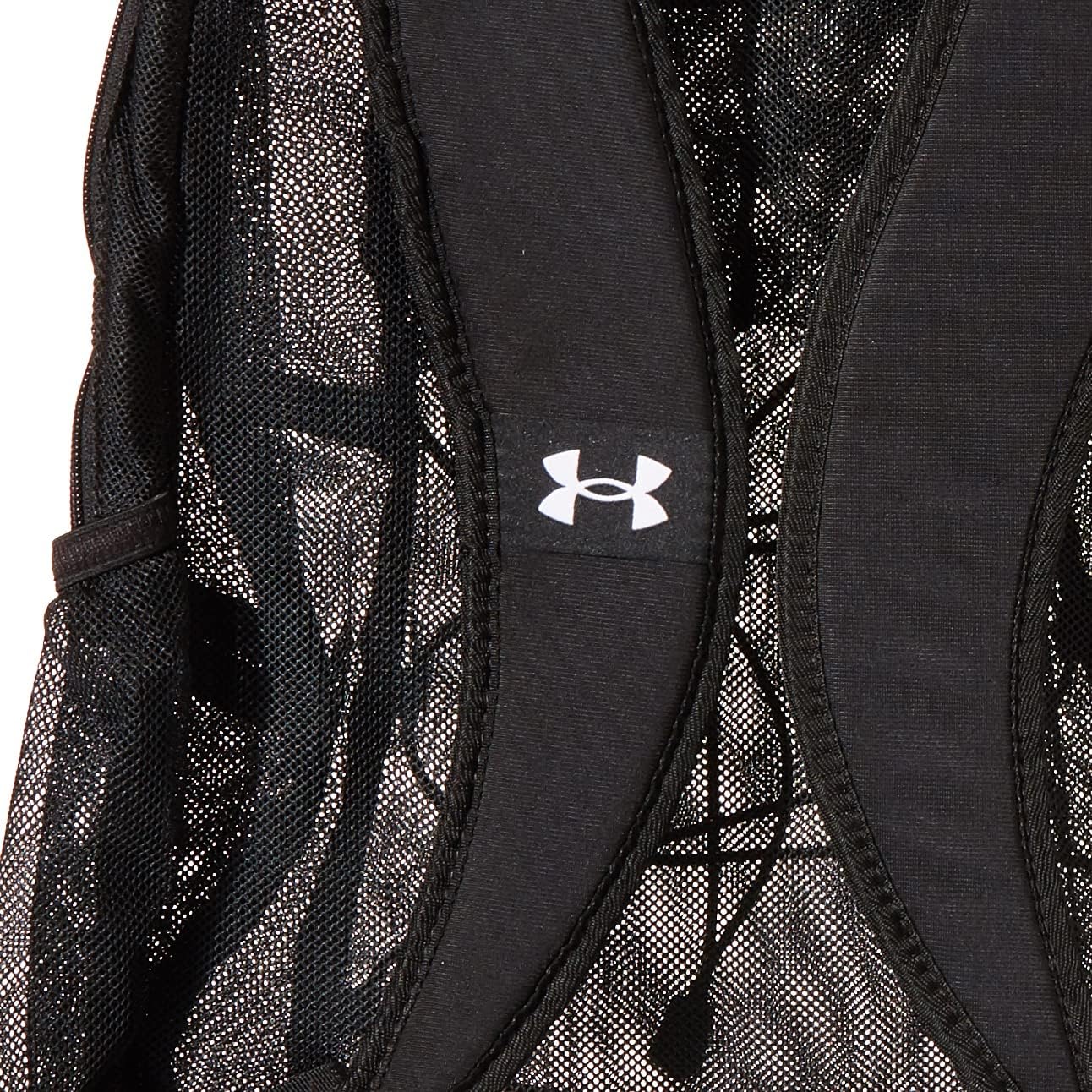 Under Armour Adult Hustle Mesh Backpack , (001) Black / / White , One Size Fits Most