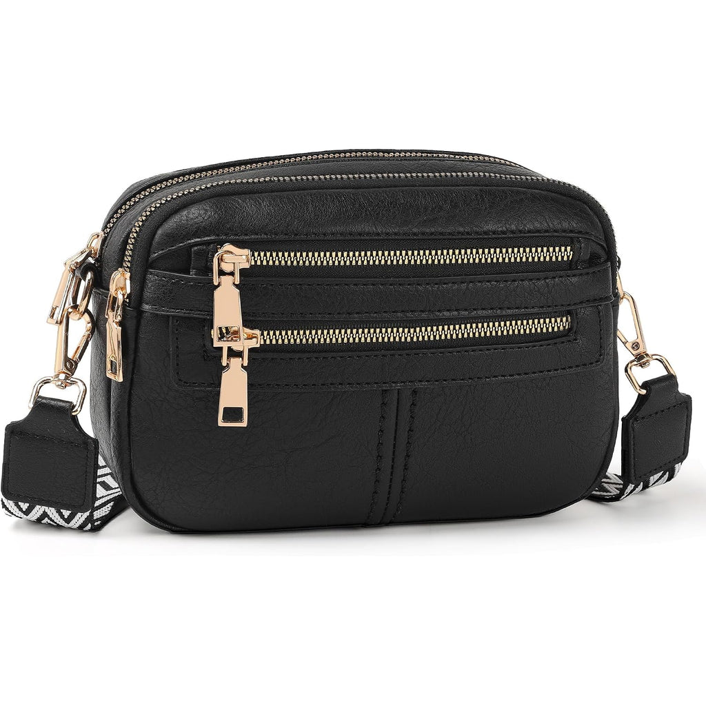 Tantomi Crossbody Bags For Women, 6-Pockets Cross Body Purse, Vegan Leather Handbags Shoulder Bag For Travel, Gifts For Women