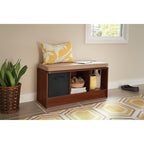 Closetmaid 1309 3-Cube Storage Bench, Dark Cherry With Tan Cushion