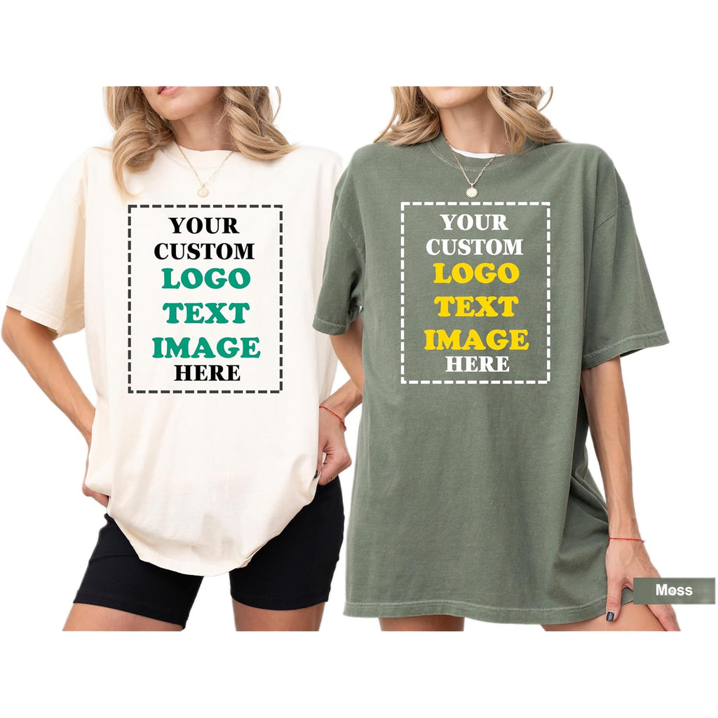 Comfort Colors Custom Shirts For Women Men, Personalized Image-Text For Your Company/Wedding/Greetings With Digital Printing Shirt,Customized Your Photo Shirts,Personalized Design With Logo Image