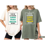 Comfort Colors Custom Shirts For Women Men, Personalized Image-Text For Your Company/Wedding/Greetings With Digital Printing Shirt,Customized Your Photo Shirts,Personalized Design With Logo Image