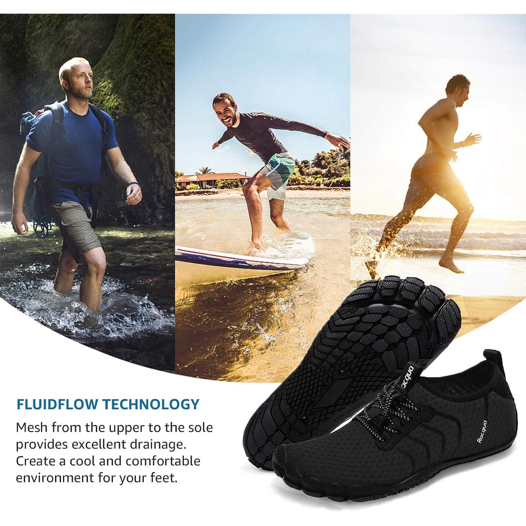 Racqua Water Shoes Quick Dry Barefoot Beach Aqua Sport Swim Surf Pool Hiking Diving Walking For Men Women